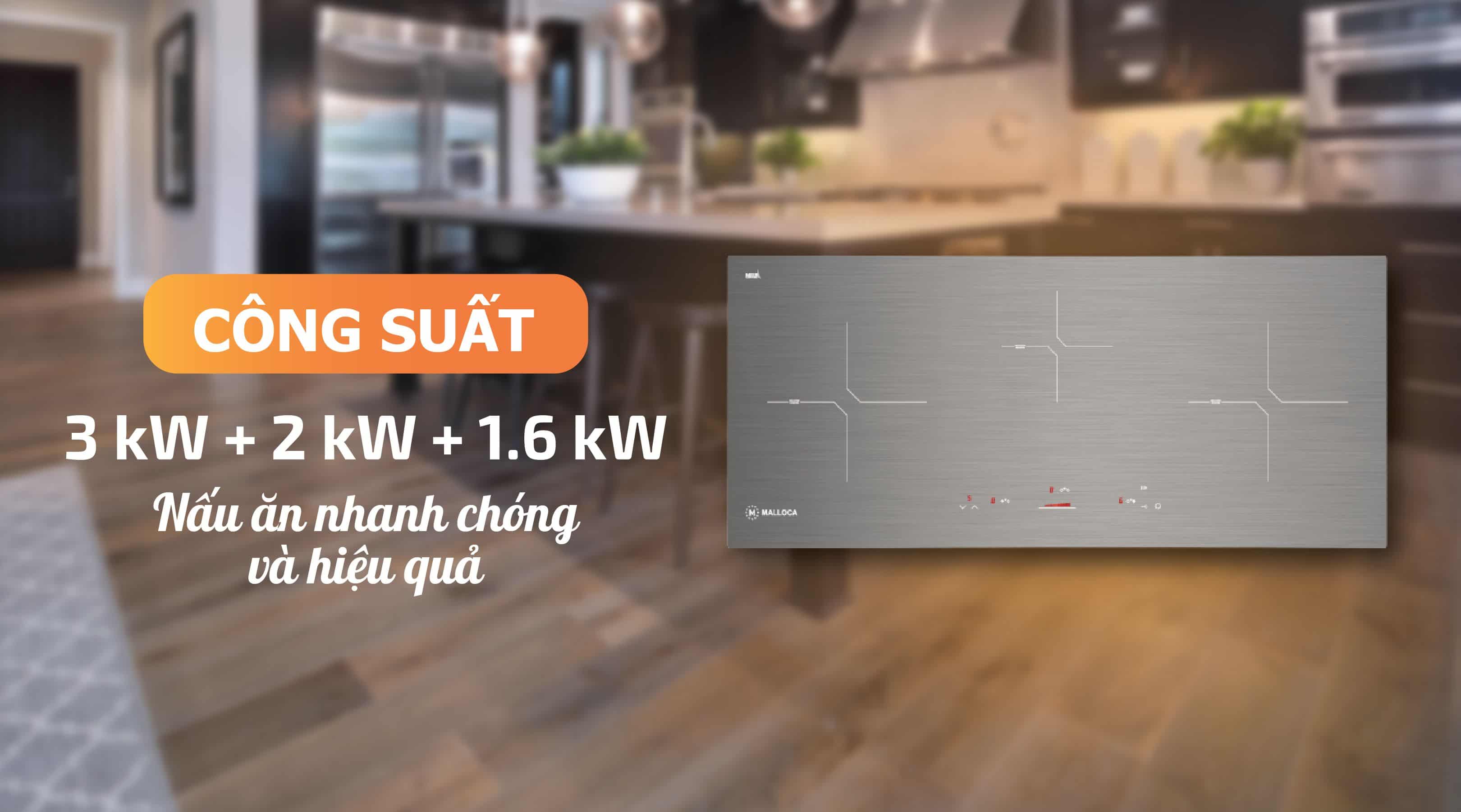 Công suất của bếp từ Malloca MH-03IS